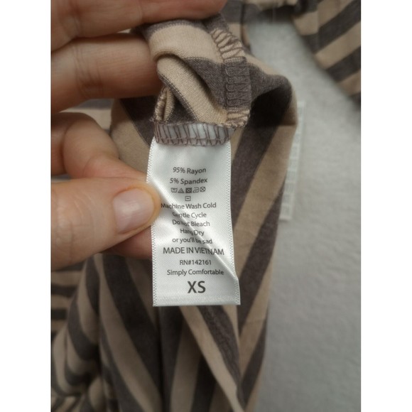 LuLaRoe NWT Julia Dress Size XS Taupe/Beige Stripes Casual Stretch Bodycon Fit - Picture 14 of 16